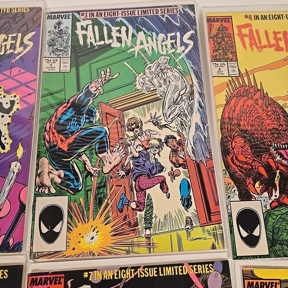 Marvel Fallen Angels Comic Lot #1-8 1987 Full Limited Series‎ X-Men Spinoff Book